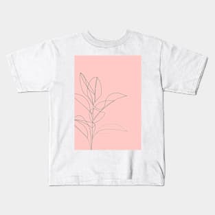 Rubber Plant ( coral ) Kids T-Shirt